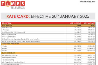 Times Television 2025 Rate Cards